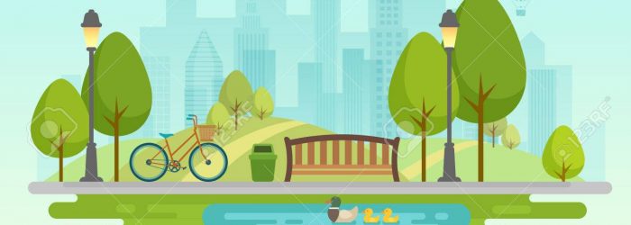 City park Urban outdoor decor, elements parks and alleys