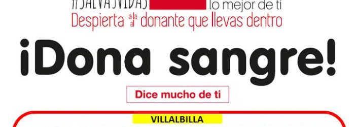 CARTEL DONACIÓN DE SANGRE VILLALBILLA 1 DE DICIEMBRE